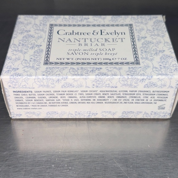 Crabtree & Evelyn NANTUCKET BRIAR Triple Milled Bar Soap 7 oz - Picture 2 of 3
